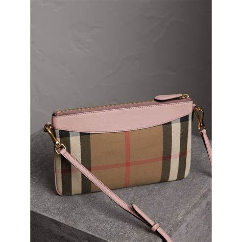 burberry clutch abingdon pale orchid|Burberry House Check and Leather Clutch .